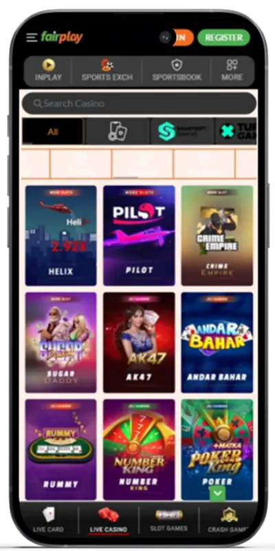 FairPlay casino games lobby screenshot