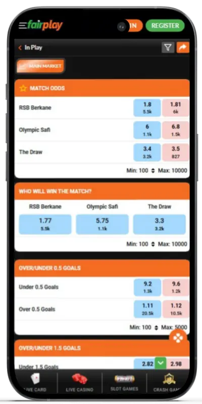 FairPlay sportsbook screenshot